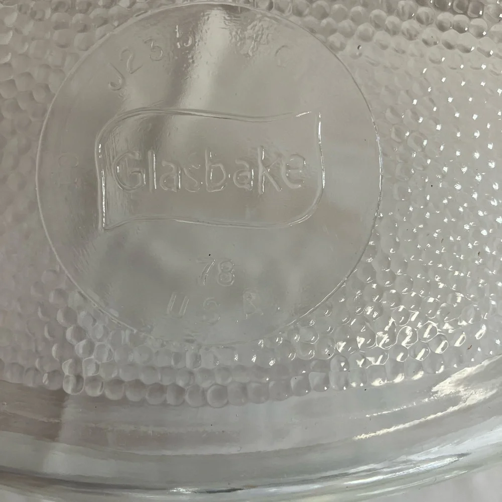 Glasbake Clear Glass Casserole Dish with Lid